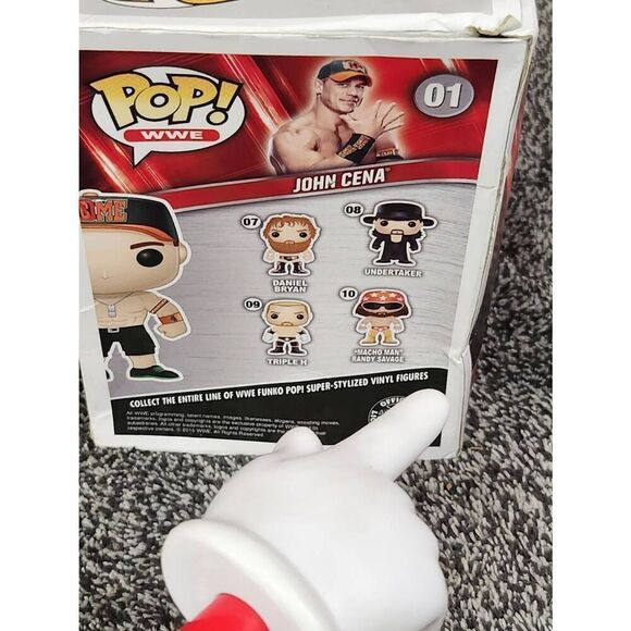 Funko Pop! WWE - John Cena #01 WWE Superstar Green Orange Hat #A2 - Picture 8 of 11